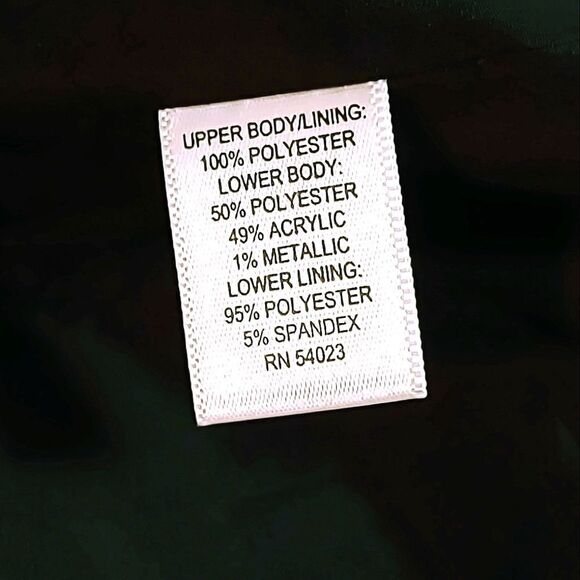 BLACK & BLUE SATIN AND TWEED HOLIDAY PARTY DRESS WOMEN'S 4 - Picture 6 of 7